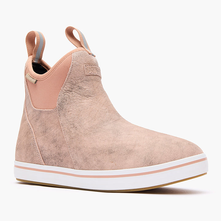 WOMEN'S LEATHER ANKLE DECK BOOT