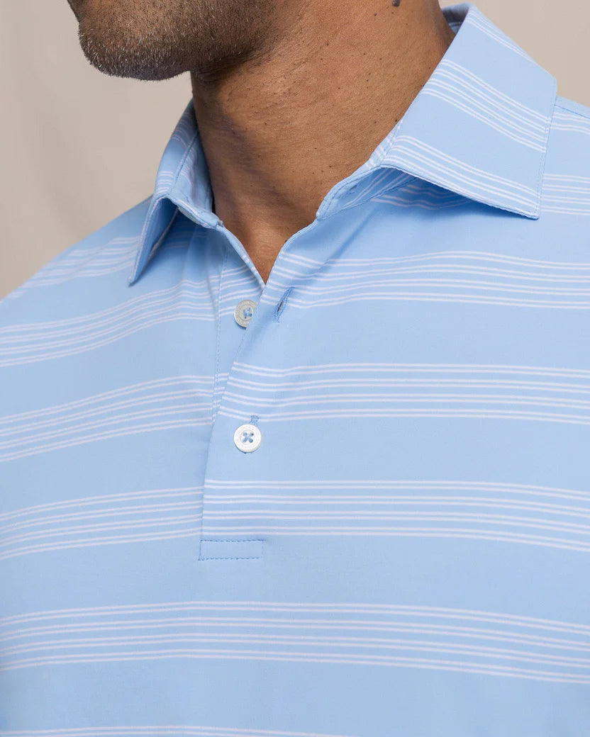 SOUTHERN TIDE DUNE CREST STRIPE COASTAL BREEZE® POLO