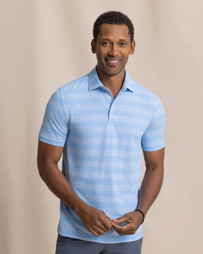 SOUTHERN TIDE DUNE CREST STRIPE COASTAL BREEZE® POLO