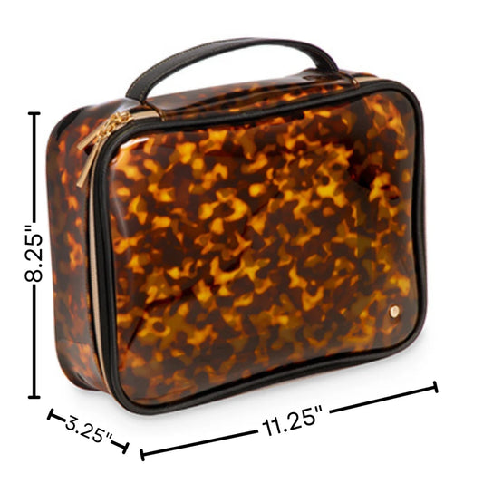 MIAMI CLEARLY TORTOISE CLAIRE MAKEUP CASE
