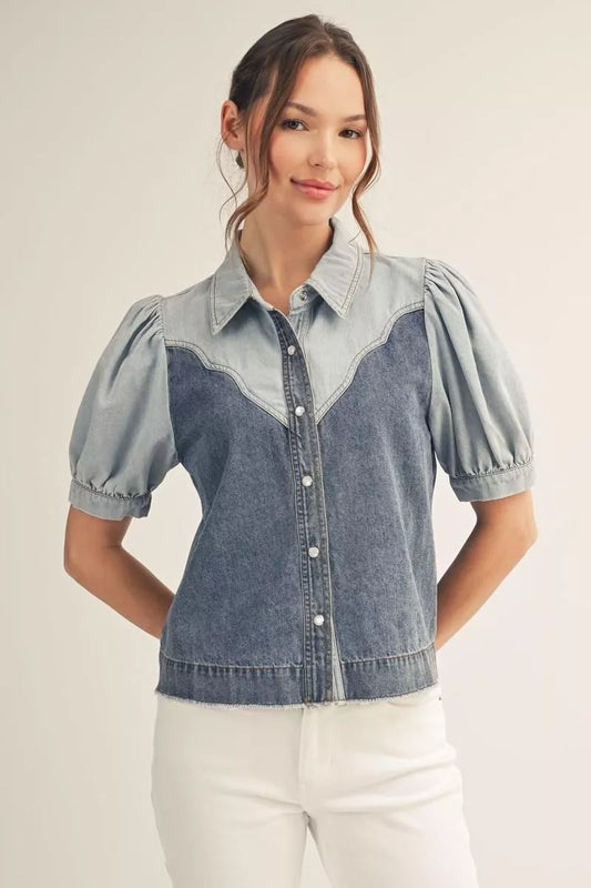 BLUE JEAN BABY TOP