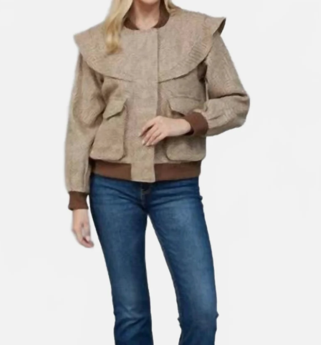 PERFORATED BOMBER JACKET