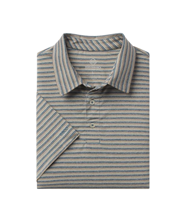 SOUTHERN SHIRT CO. CAHABA HEATHER STRIPE POLO