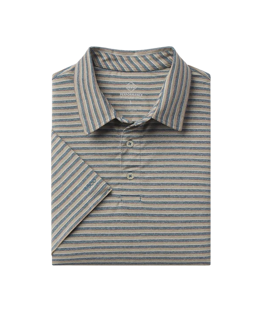 SOUTHERN SHIRT CO. CAHABA HEATHER STRIPE POLO