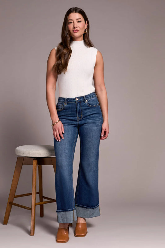 BROOKE PALAZZO CUFF JEANS